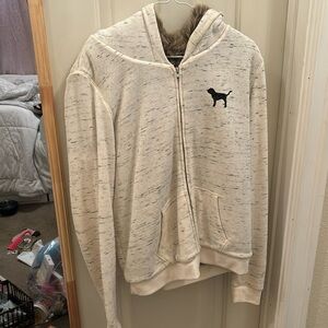 PINK Fur jacket/sweater with sequin back